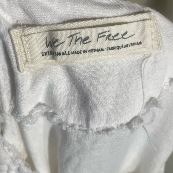 Free People We the Free Made For Sun Linen Cotton Button Down Shirt White XS - Picture 6 of 8